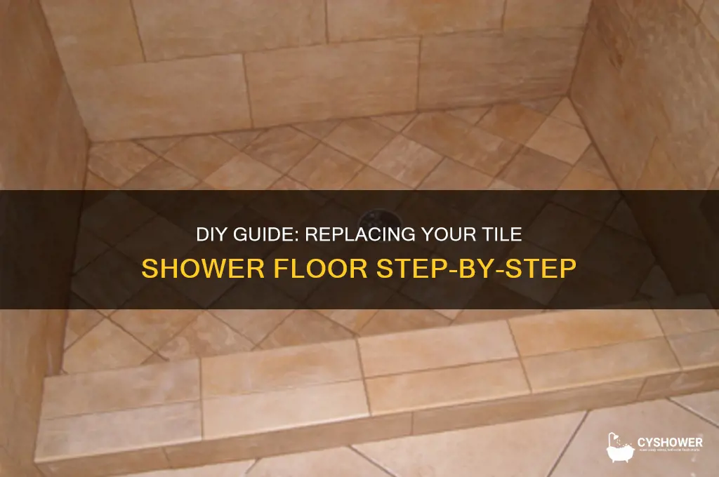 how to replace tile shower floor
