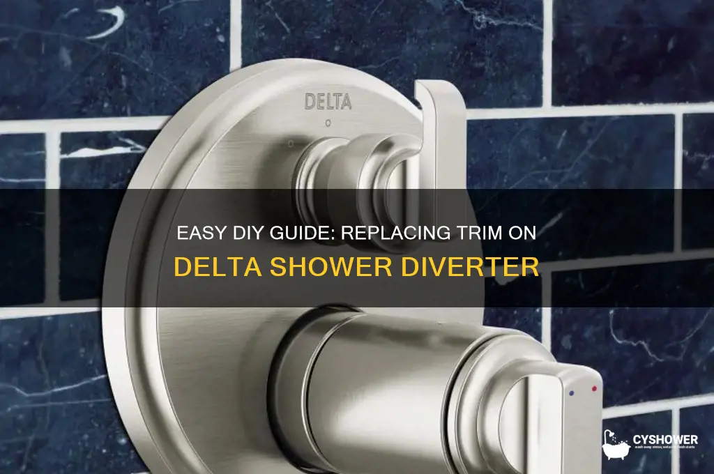 how to replace trim on delta shower diverter