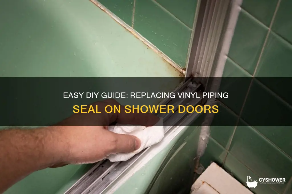 how to replace vinyl piping seal shower door
