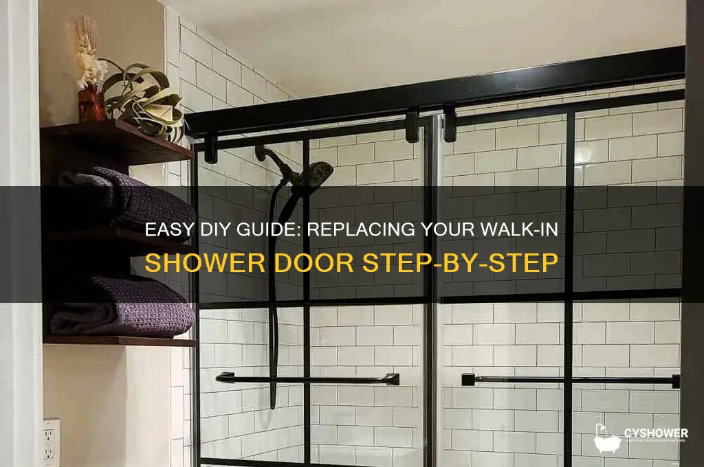 how to replace walk in shower door