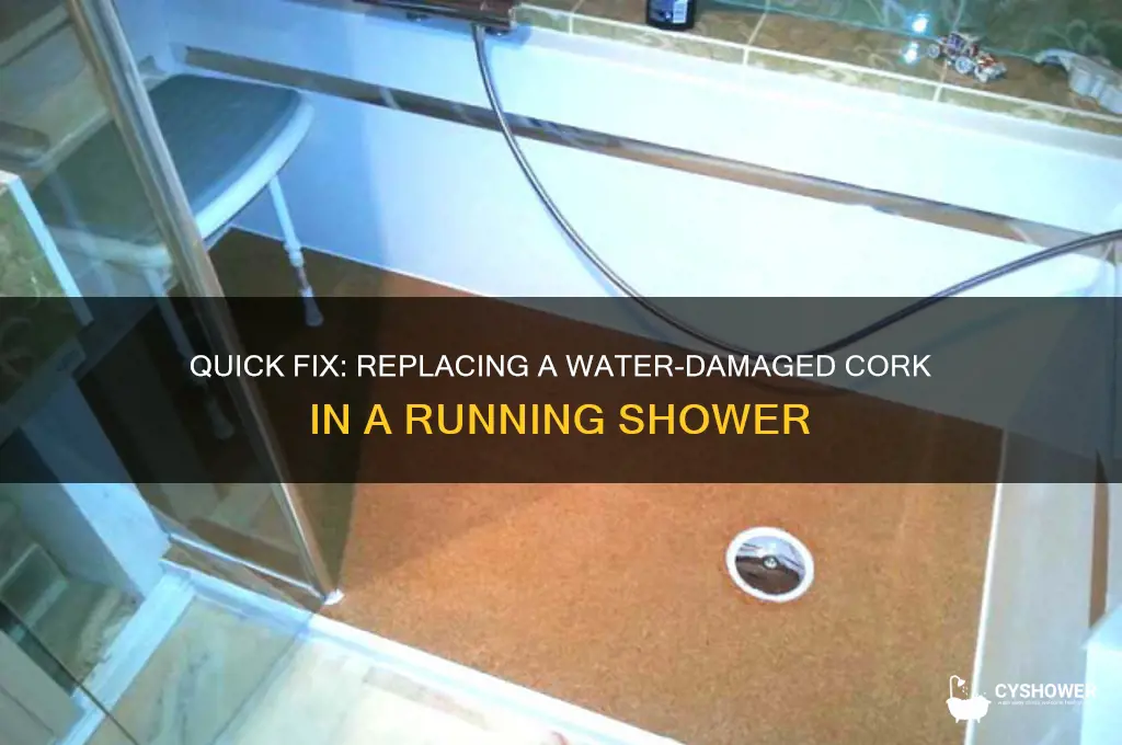 how to replace water cork when shower is on
