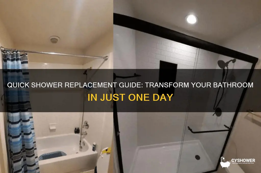 how to replace you shower in one day