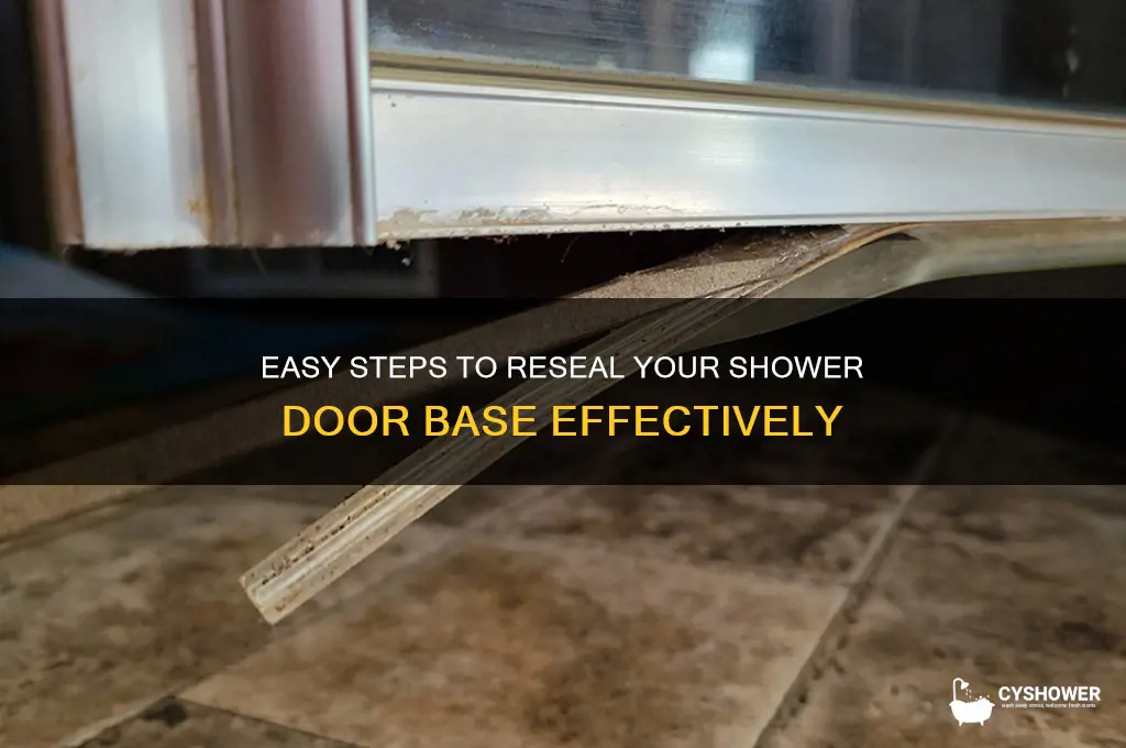 how to reseal shower door base