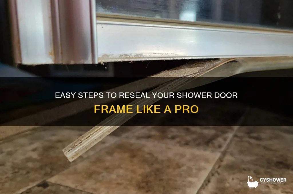 how to reseal shower door frame
