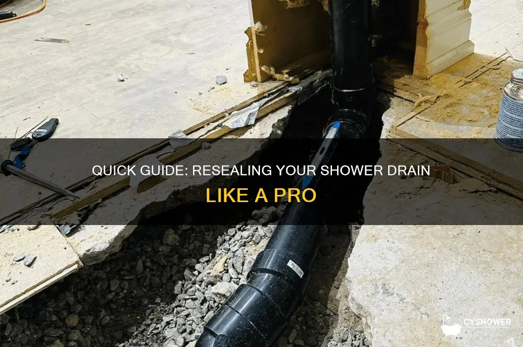 how to reseal shower drain