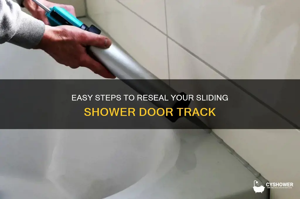 how to reseal sliding shower door track