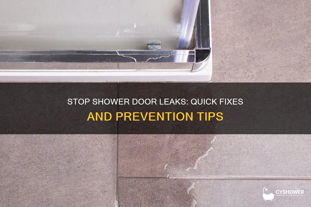 how to resolve the issue of shower door leaking