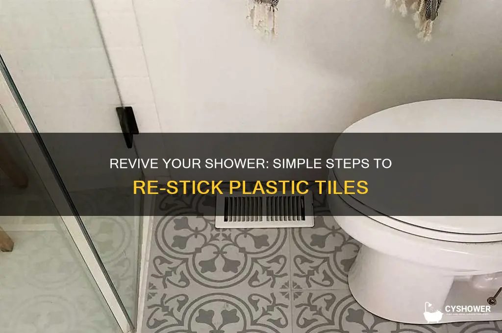 how to restick plastic tiles in a shower