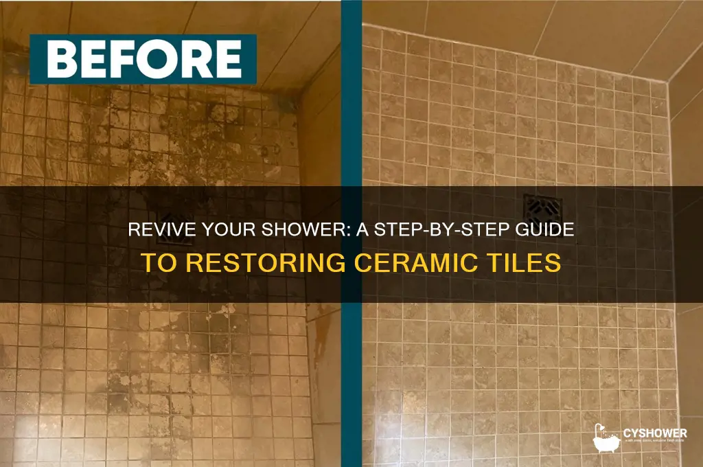 how to restore a shower with ceramic tiles