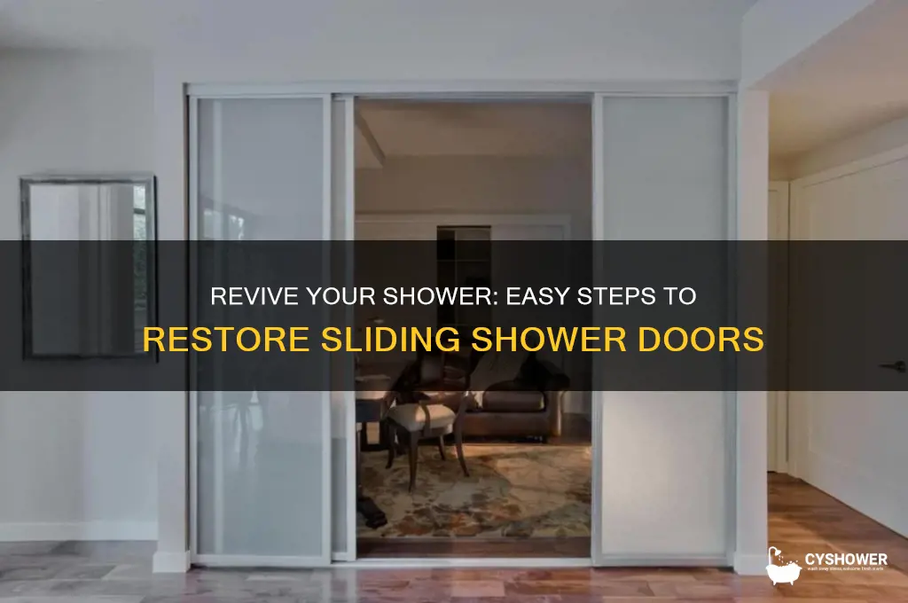 how to restore sliding shower doors