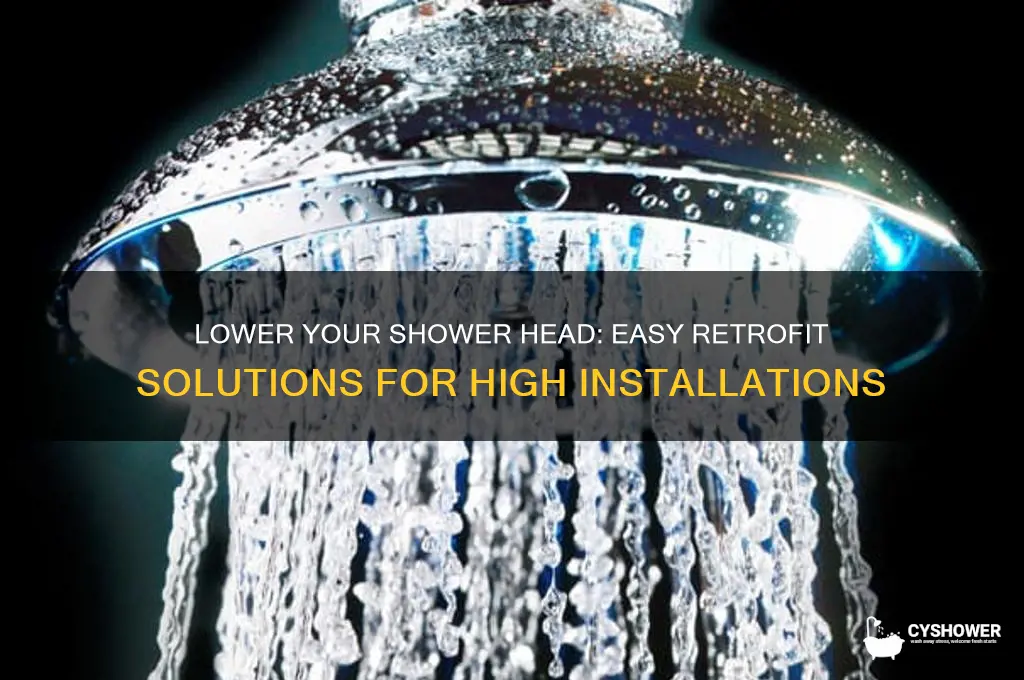 how to retrofit a shower head that is too high