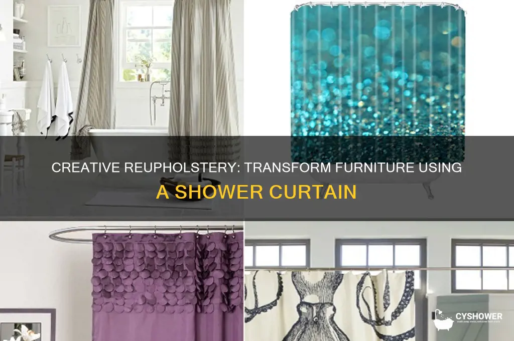 how to reupholster with a shower curtain