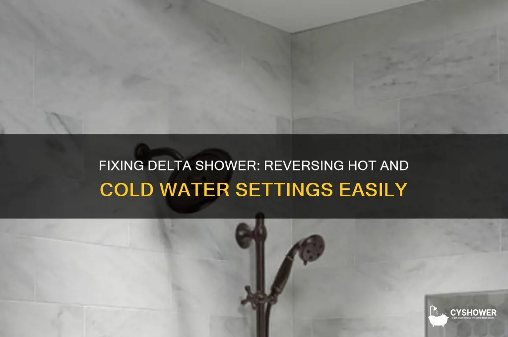 how to reverse hot cold water delta shower