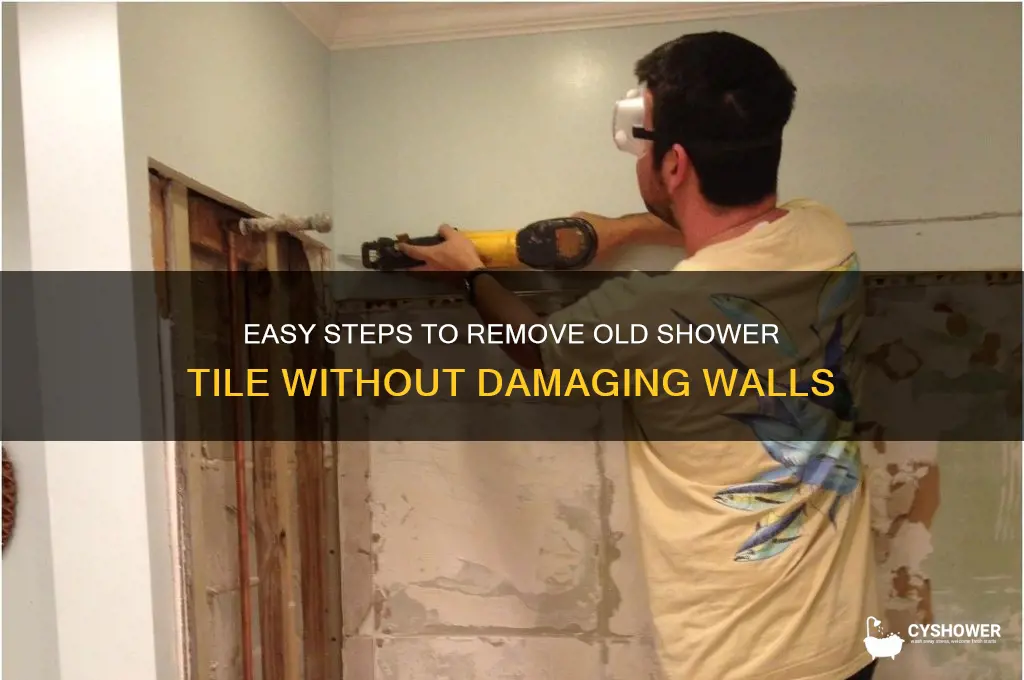 how to revove old shower tile