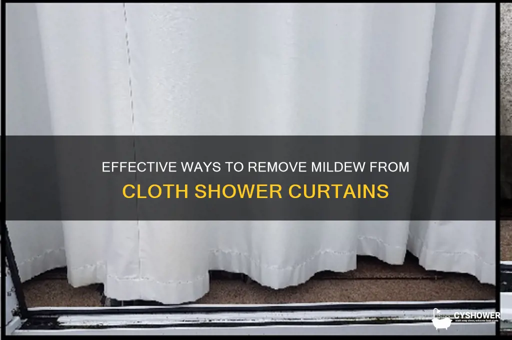 how to rid cloth shower curtain of mildew