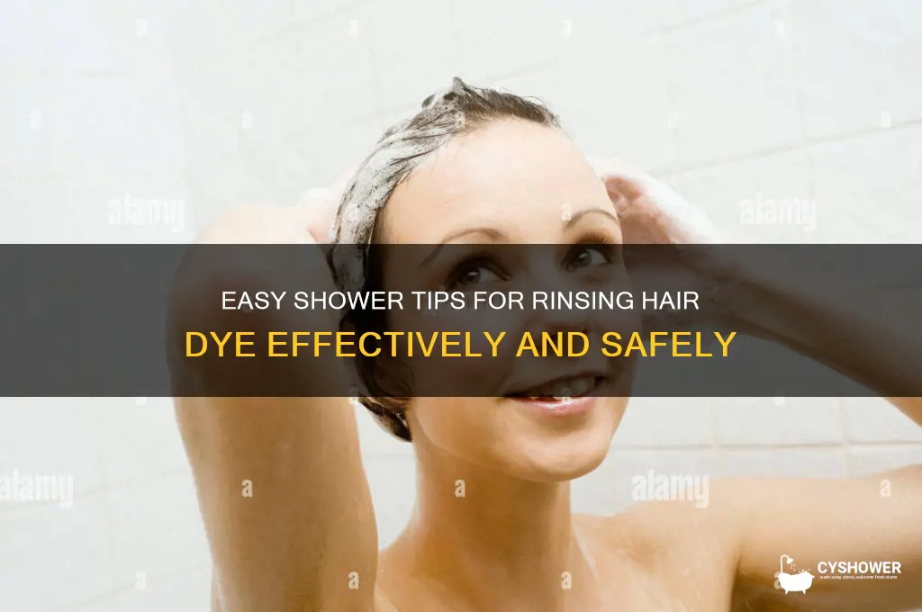 how to rinse dye out of hair in shower