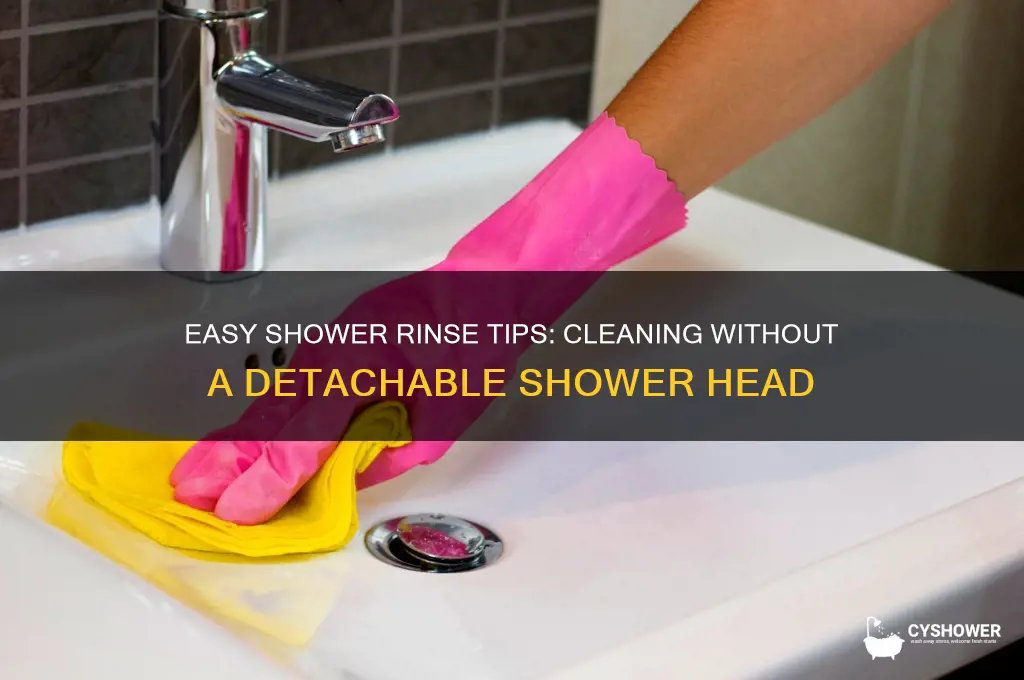 how to rinse shower without detachable shower head