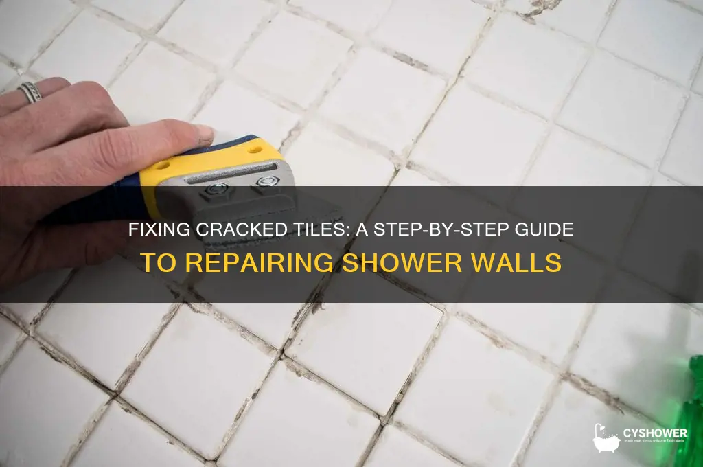 how to rrepair broken tile shower wall