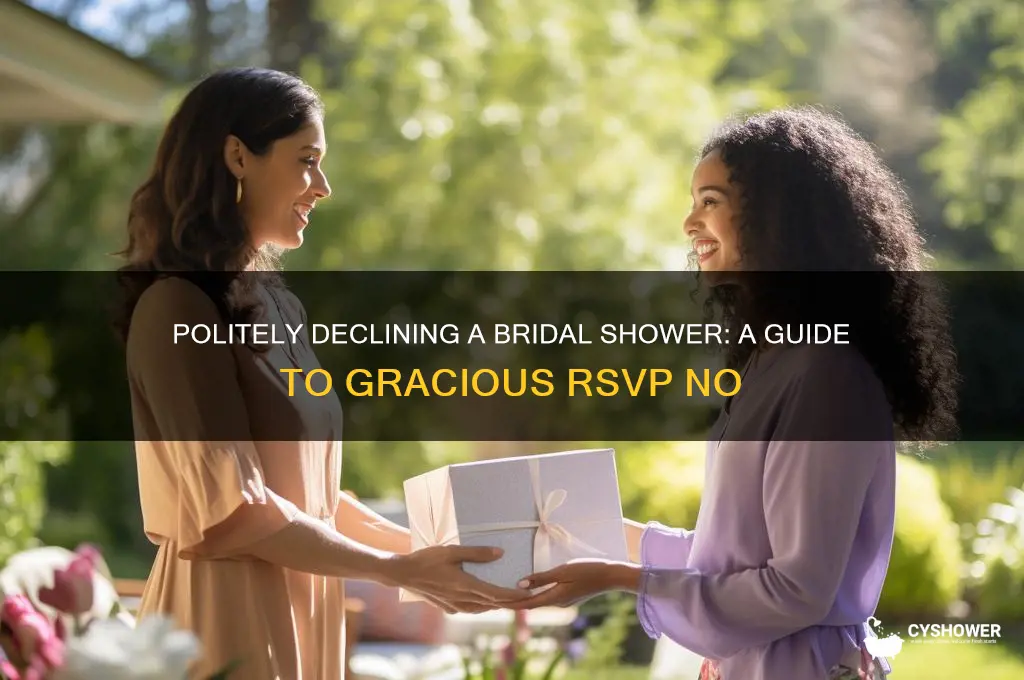 how to rsvp no to bridal shower