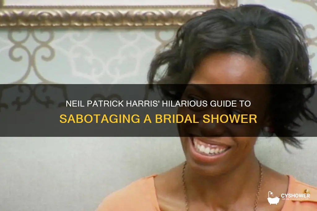 how to ruin a bridal shower neil patrick harris