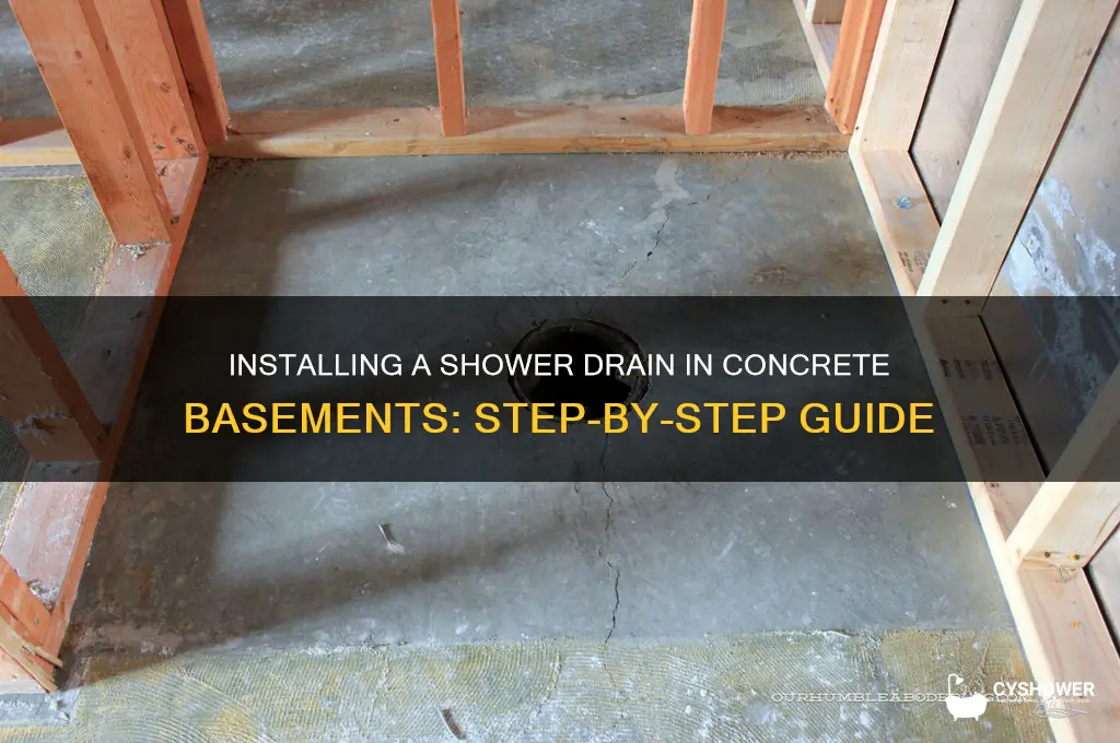 how to run a shower drain in a concrete basement