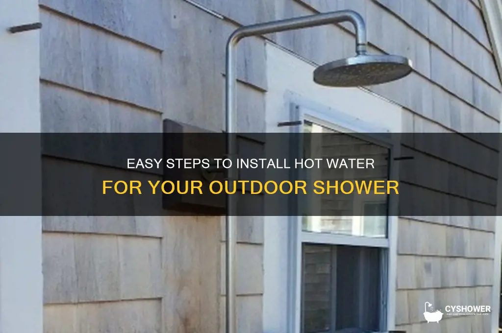 how to run hot water to outdoor shower