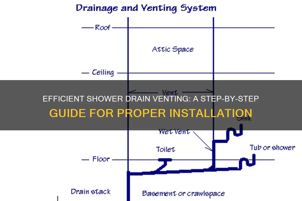 how to run vents for shower drains