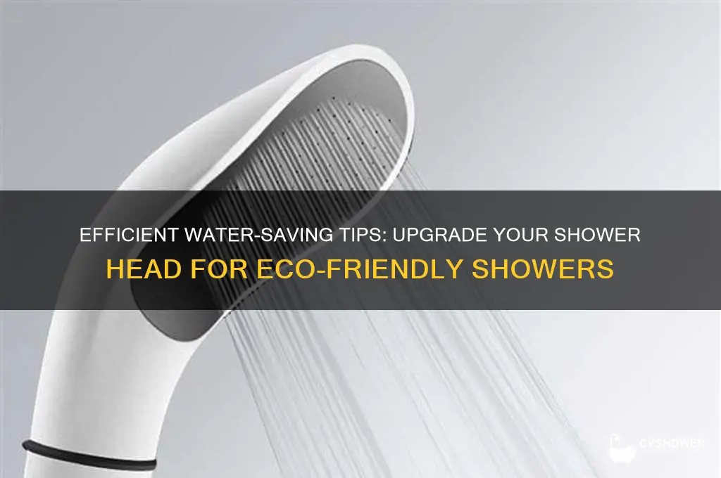 how to save water shower head