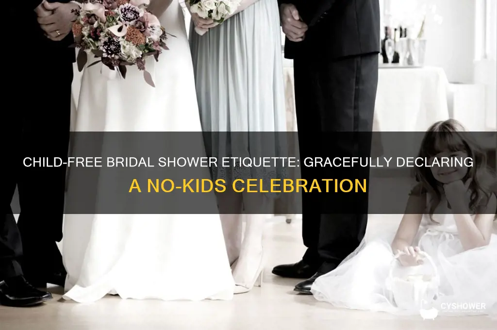 how to say no children at bridal shower