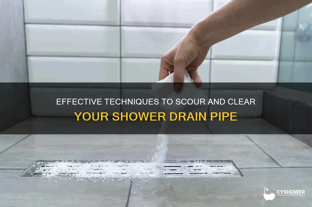 how to scour a shower drain pipe