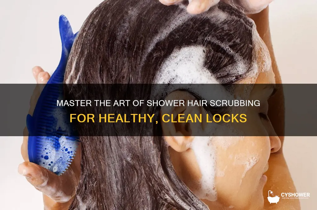 how to scrub your hair in the shower