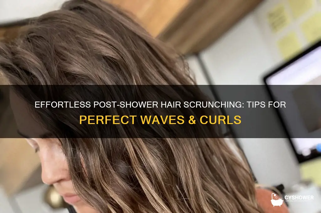 how to scrunch hair after shower