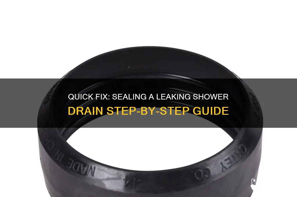 how to seal a leaking shower drain