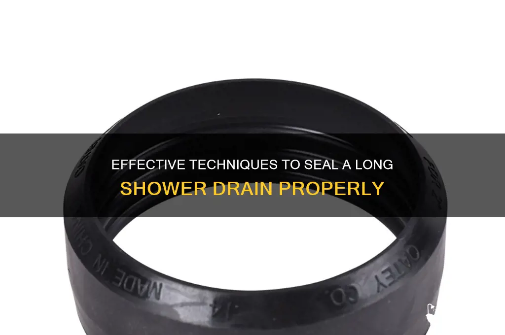 how to seal a long shower drain