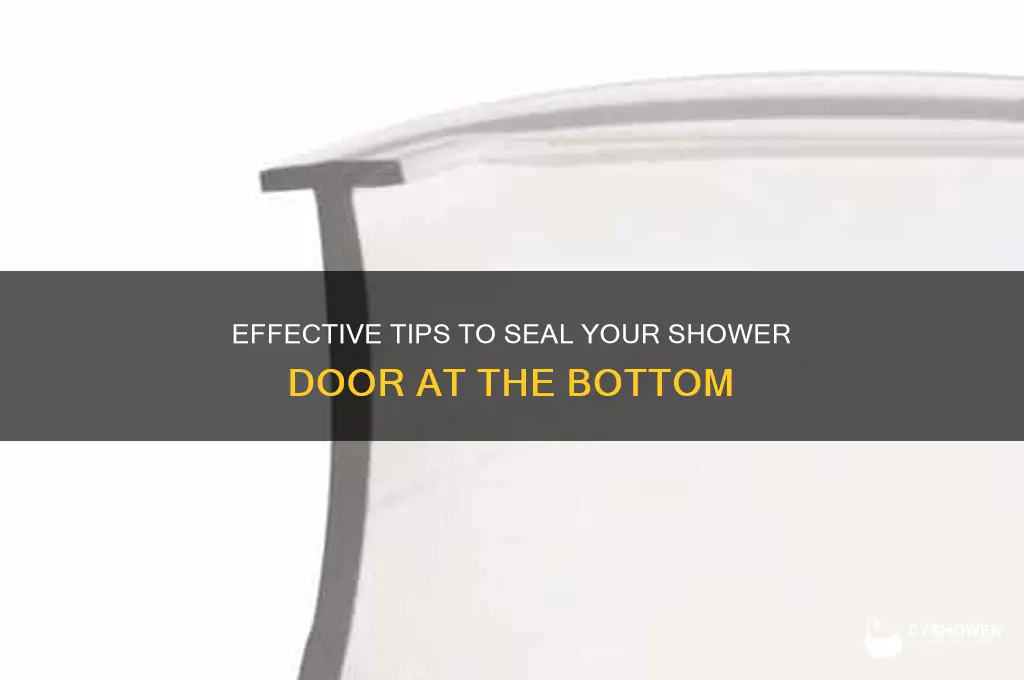 how to seal a shower door at the bottom