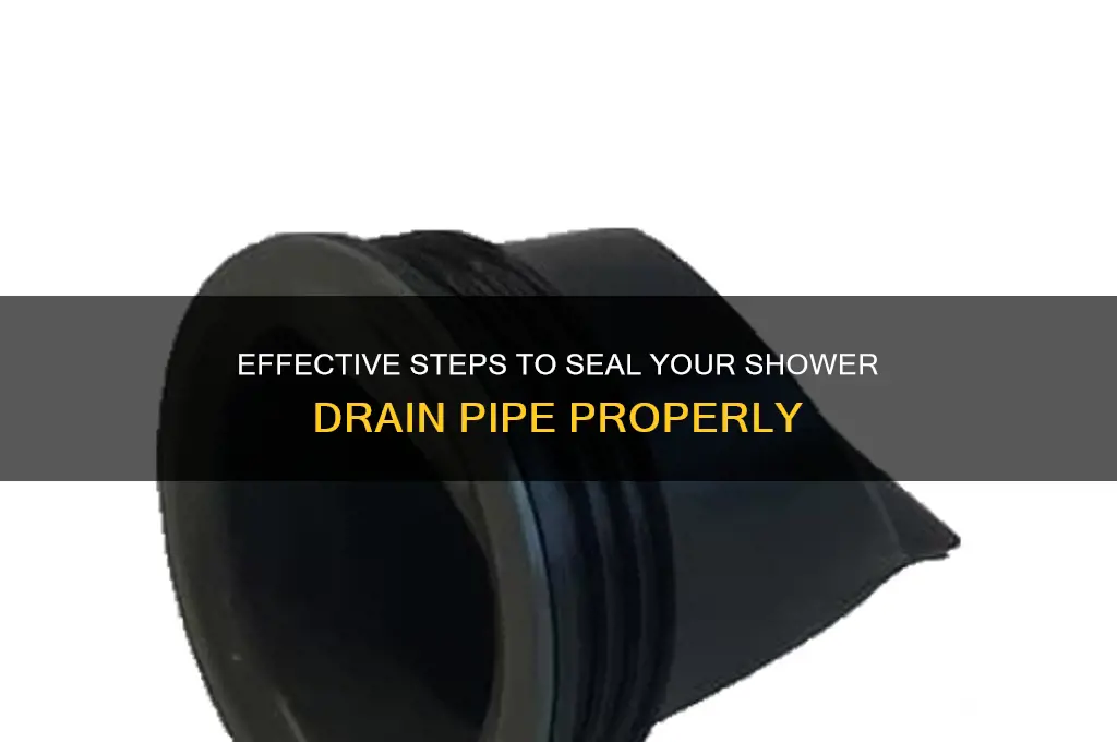 how to seal a shower drain pipe