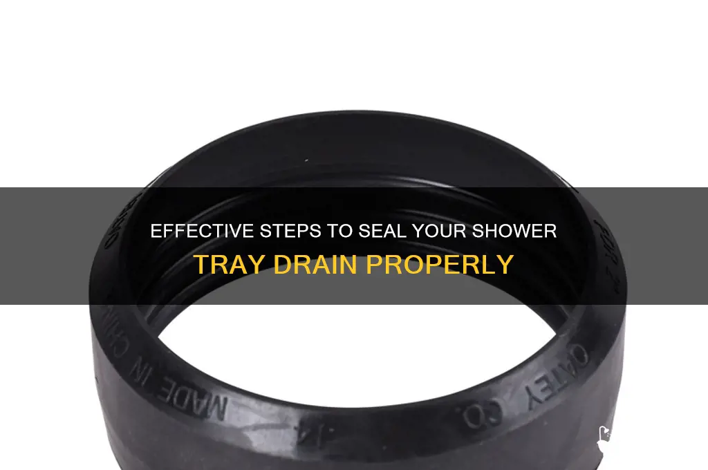 how to seal a shower tray drain