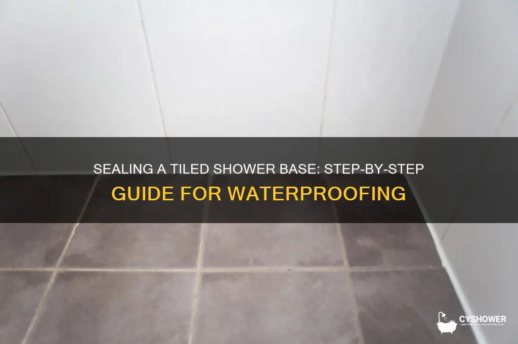 how to seal a tiled shower base
