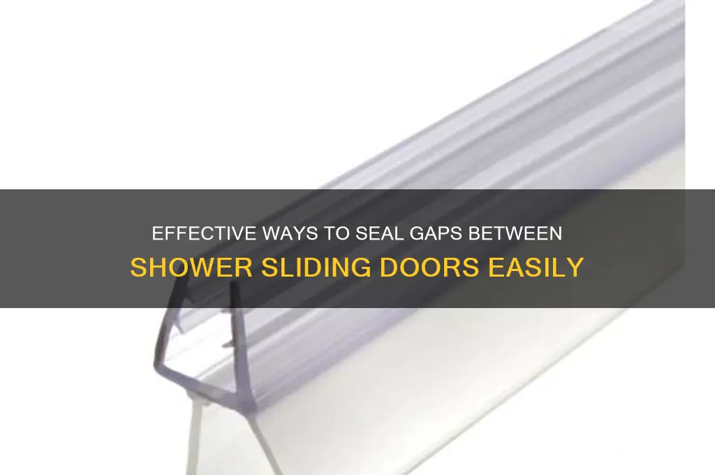 how to seal gap between shower sliding doors