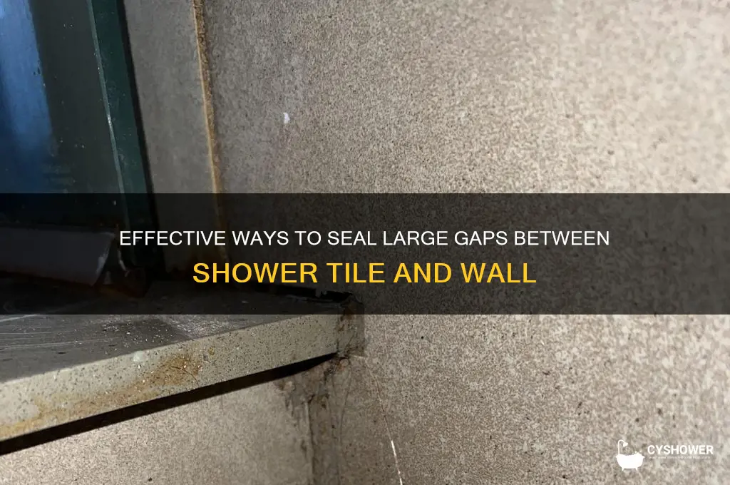 how to seal large gaps between shower tile and wall