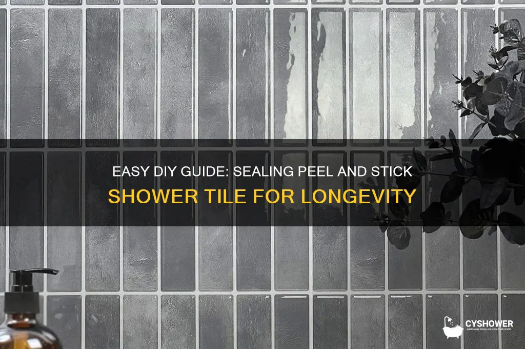 how to seal peel and stick shower tile
