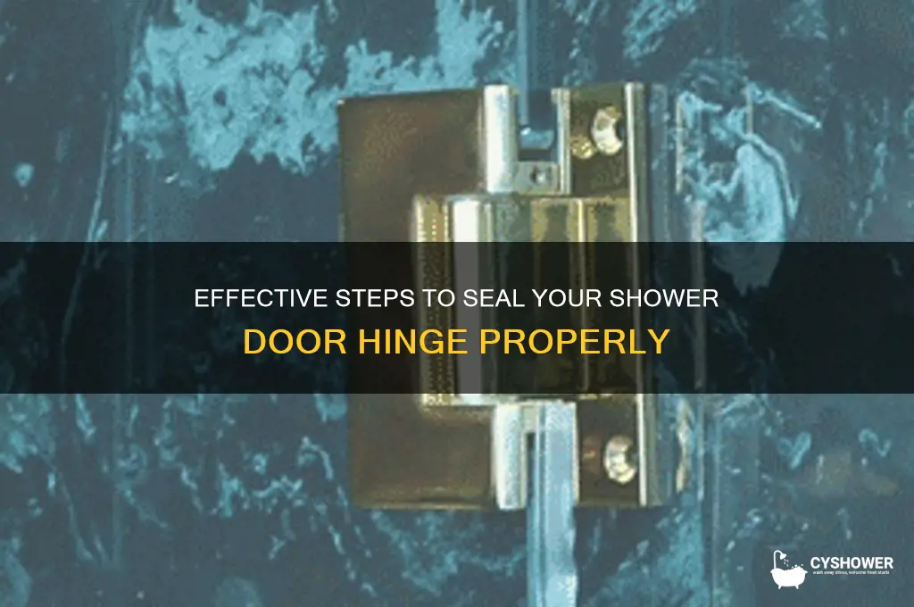 how to seal shower door hinge