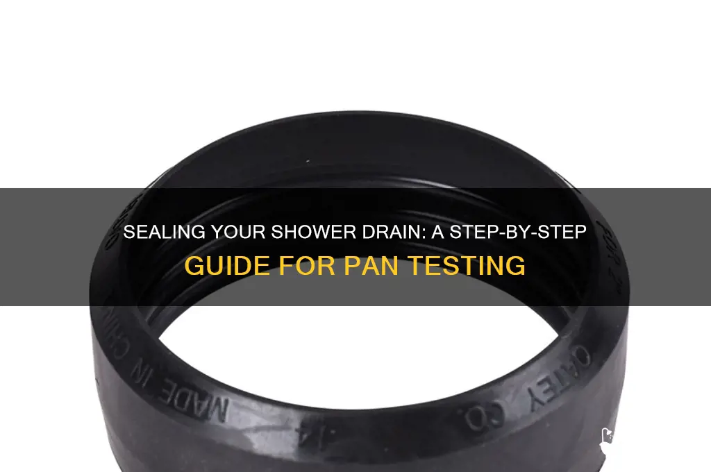how to seal shower drain for pan test