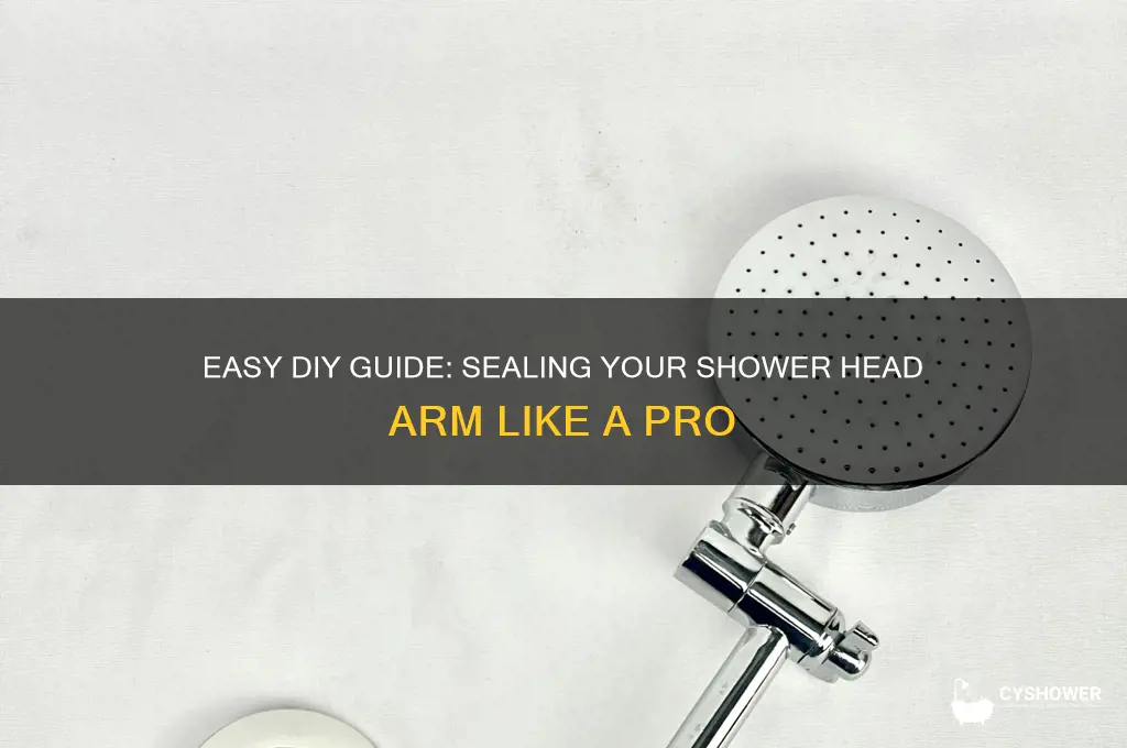 how to seal shower head arm