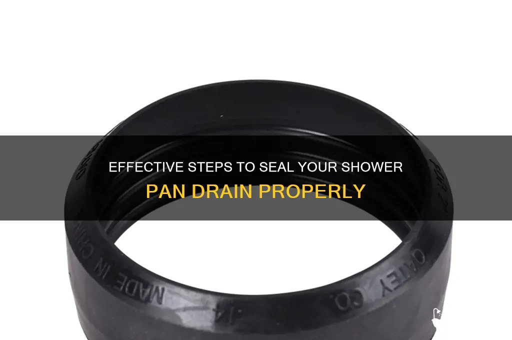 how to seal shower pan drain