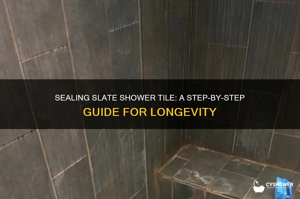 how to seal slate shower tile