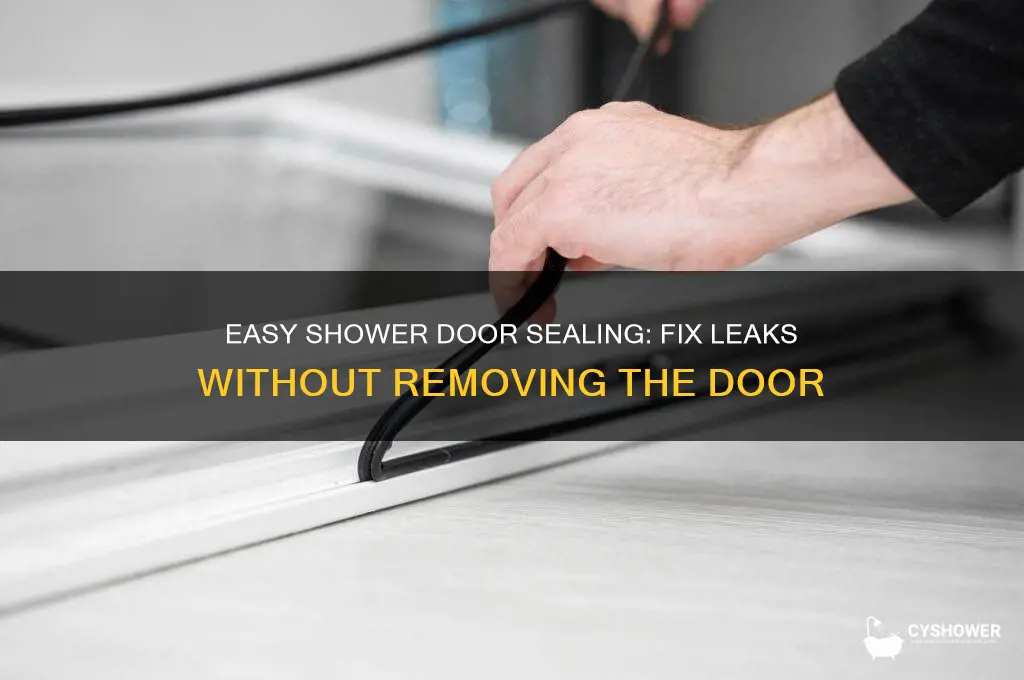 how to seal under a shower door without removing door