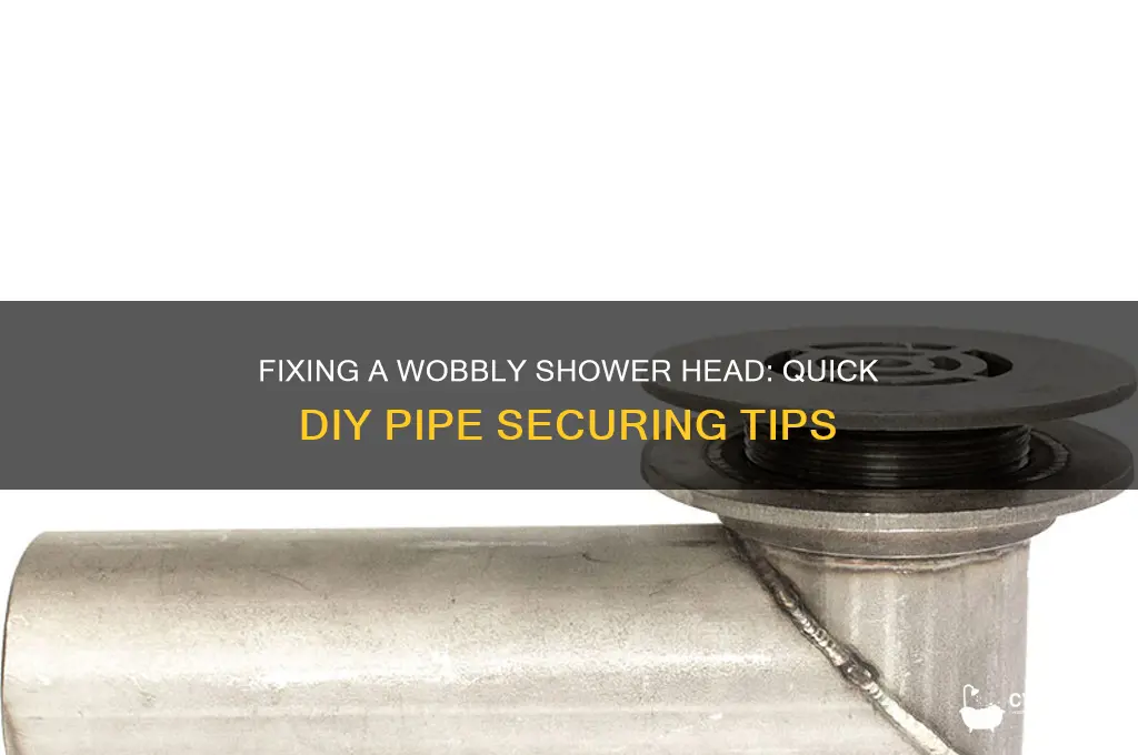 how to secure a loose shower head pipe