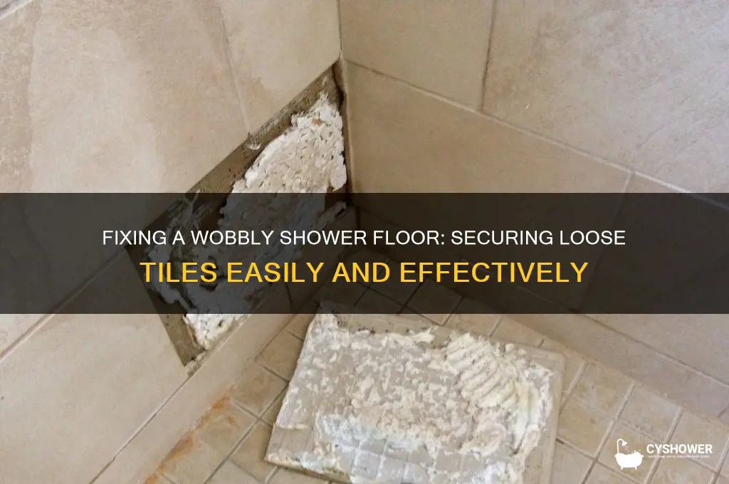 how to secure a loose shower tile floor