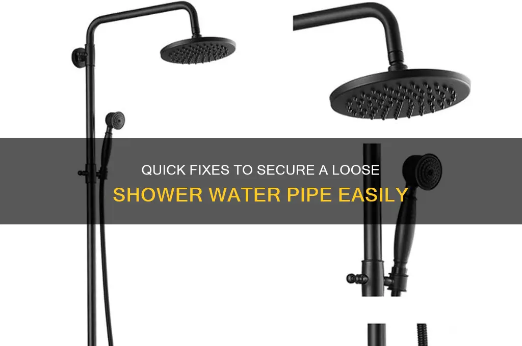 how to secure loose shower water pipe